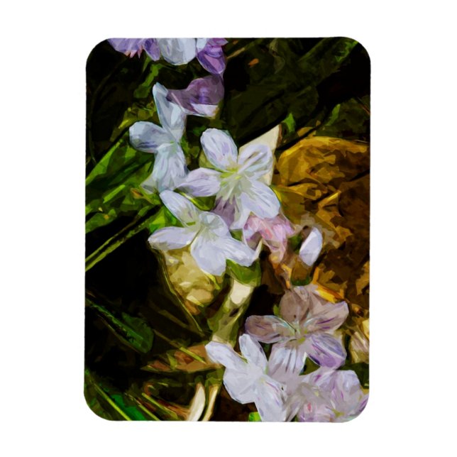 Magnet Flexible Spring Beauté a Purple Fleur sauvage Abstrait (Vertical)
