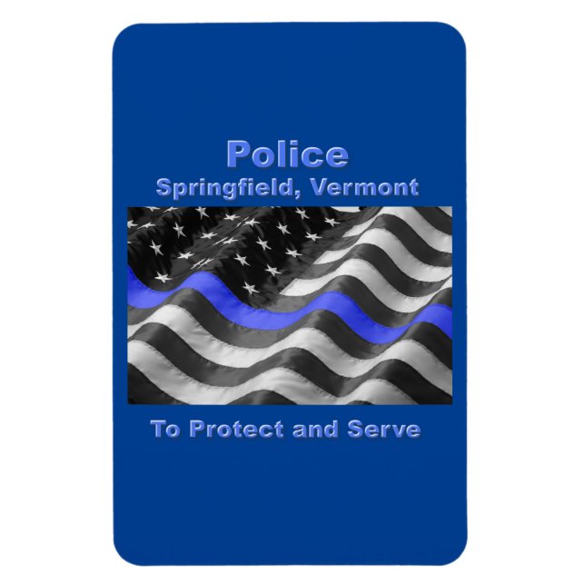 Magnet Flexible Springfield, Vermont. Police (Vertical)