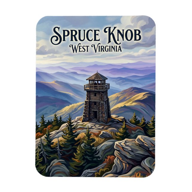 Magnet Flexible Spruce Knob Virginie-Occidentale (Vertical)