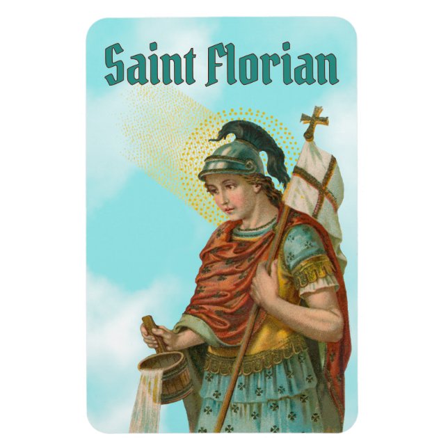 Magnet Flexible St. Florian avec seau (Ciel clair; M 019) (Vertical)