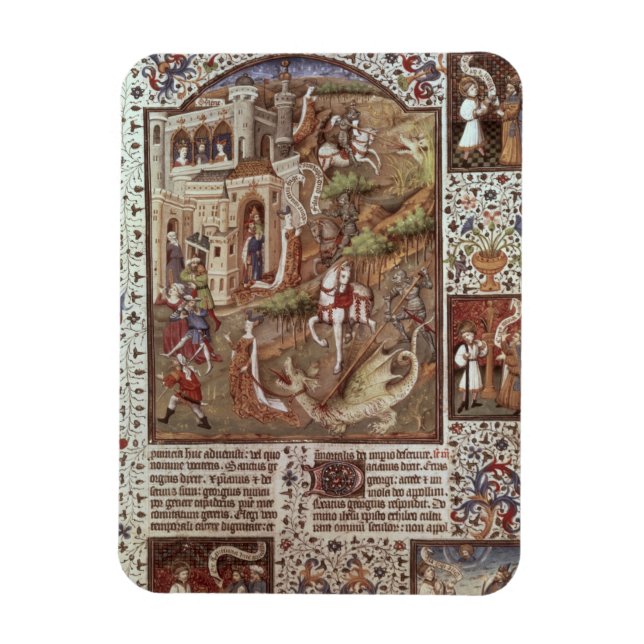 Magnet Flexible St George tuant des dragons (Vertical)