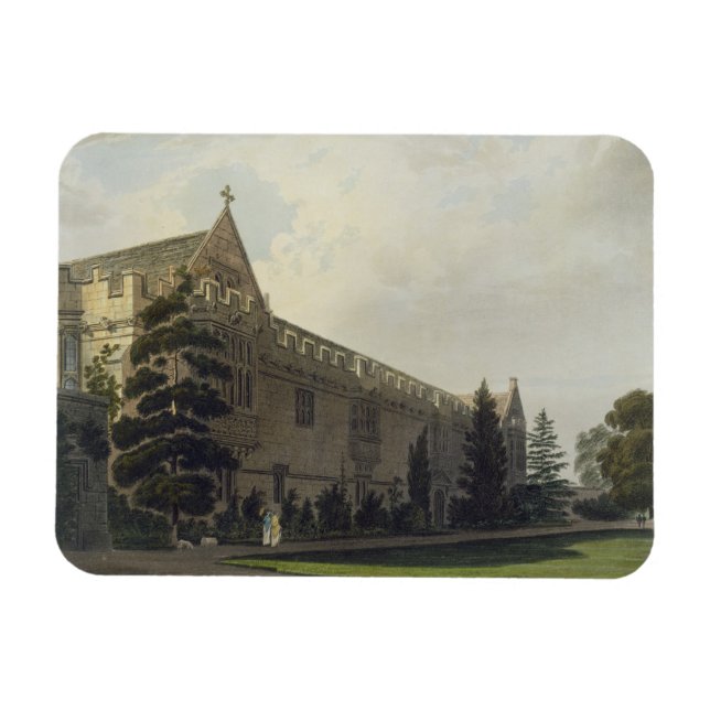 Magnet Flexible St. John's College vu du jardin, illustrat (Horizontal)