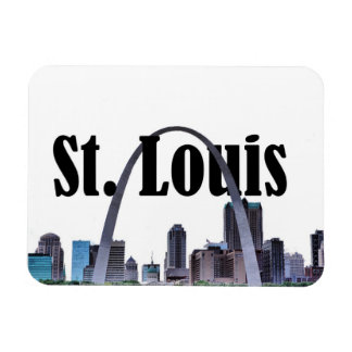 Magnet Flexible St. Louis Missouri Skyline avec St. Louis dans le 