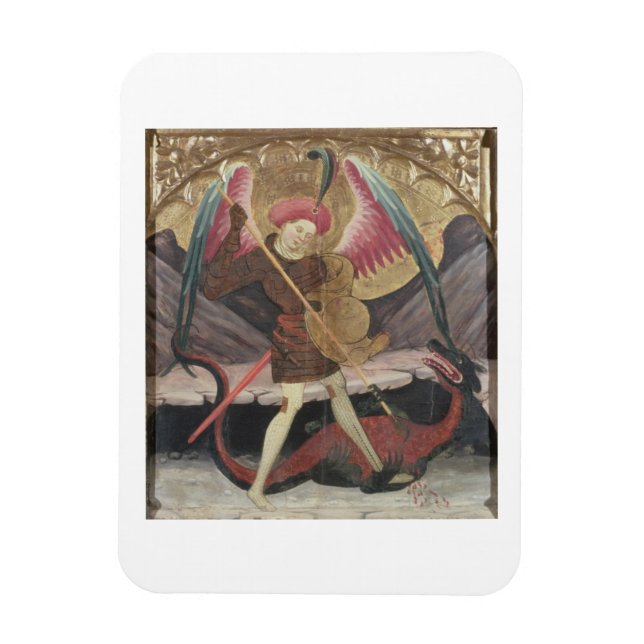 Magnet Flexible St Michael Vanquishing Evil, c.1480 (Tempera on pa (Vertical)