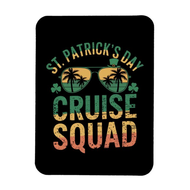 Magnet Flexible St Patrick's Day Cruise Squad Amusant Famille Matc (Vertical)