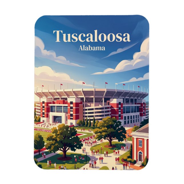 Magnet Flexible Stade Bryant-Denny Alabama (Vertical)