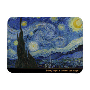Magnet Flexible Starry Night & Van Gogh /célèbre art vintage