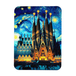 Magnet Flexible Starry Sagrada Familia Barcelona