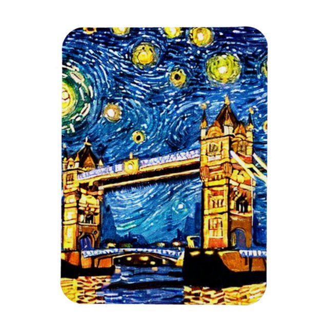 Magnet Flexible Starry Starry Night Londres Angleterre (Vertical)