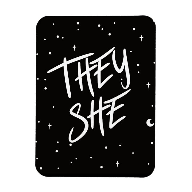 Magnet Flexible Stars Ils/Elle Pronounouns (Vertical)