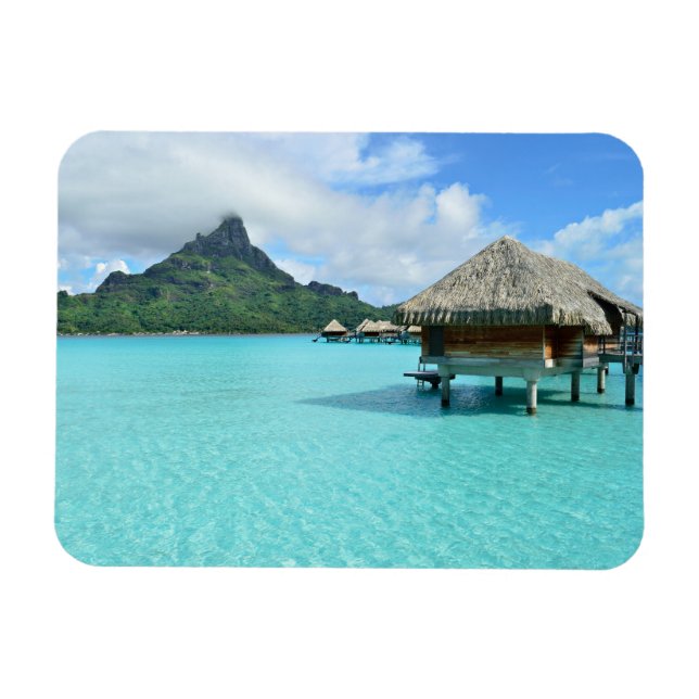 Magnet Flexible Station balnéaire sur Bora Bora aimant rectangulai (Horizontal)