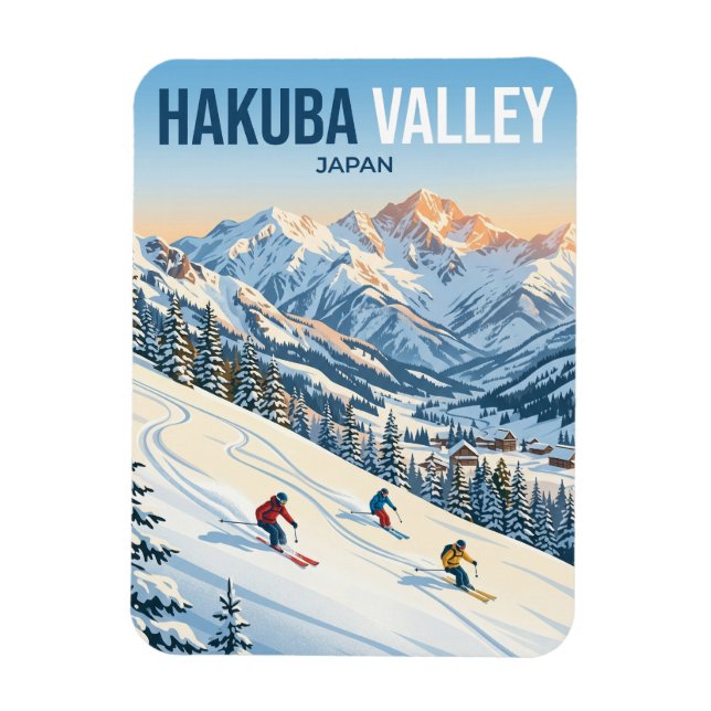 Magnet Flexible Station de ski de la vallée de Hakuba Japon (Vertical)