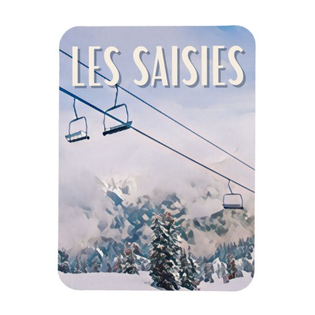 Magnet Flexible Station de ski Les Saisies (Vertical)