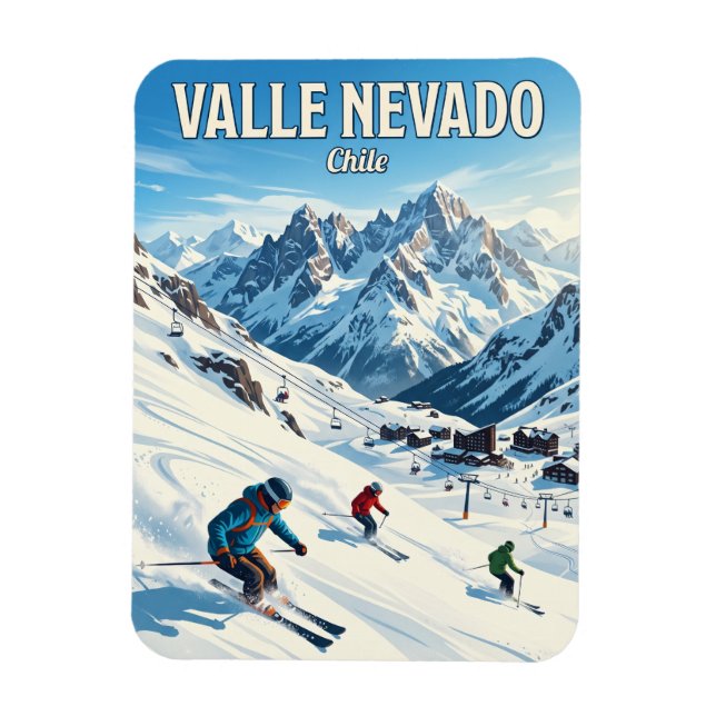 Magnet Flexible Station de ski Valle Nevado Chili (Vertical)