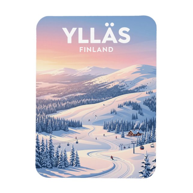 Magnet Flexible Station de ski Ylläs Finlande (Vertical)