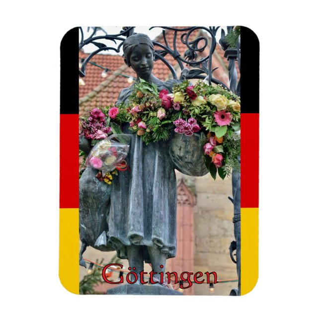 Magnet Flexible Statue célèbre de Göttingen représentant des fille (Vertical)