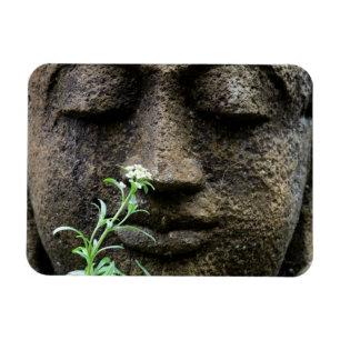 Magnet Flexible Statue de jardin en pierre avec fleur