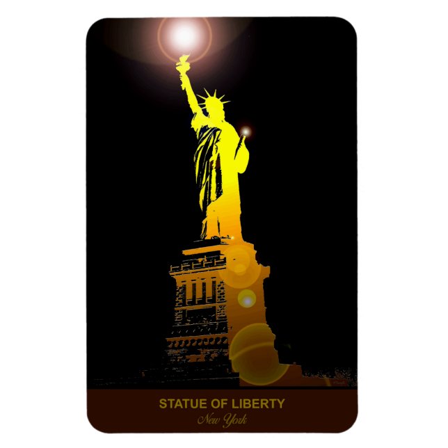 Magnet Flexible Statue de la Liberté Flexible Aimant Voyage (Vertical)
