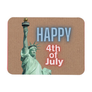 Magnet Flexible Statue de la Liberté néon du 4 juillet