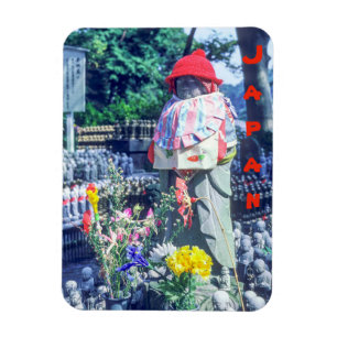 Magnet Flexible Statue de moine Jizo avec bib et casquette - Japon