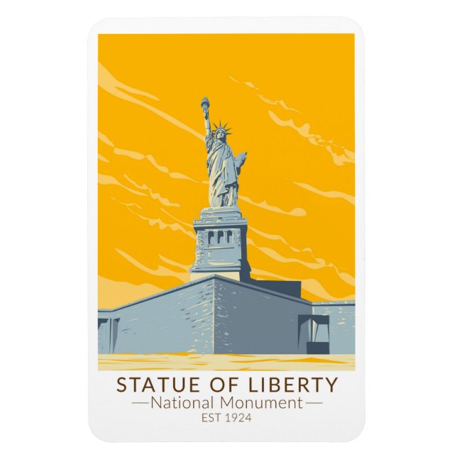Magnet Flexible Statue of Liberty National Monument Vintage (Vertical)