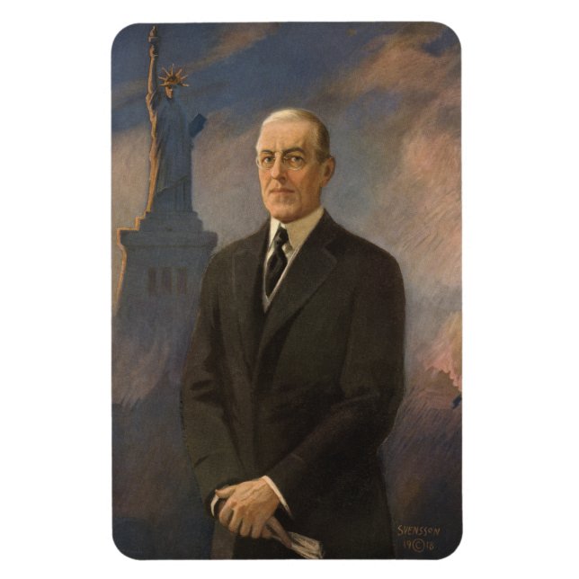 Magnet Flexible Statue of Liberty & President Woodrow Wilson (Vertical)