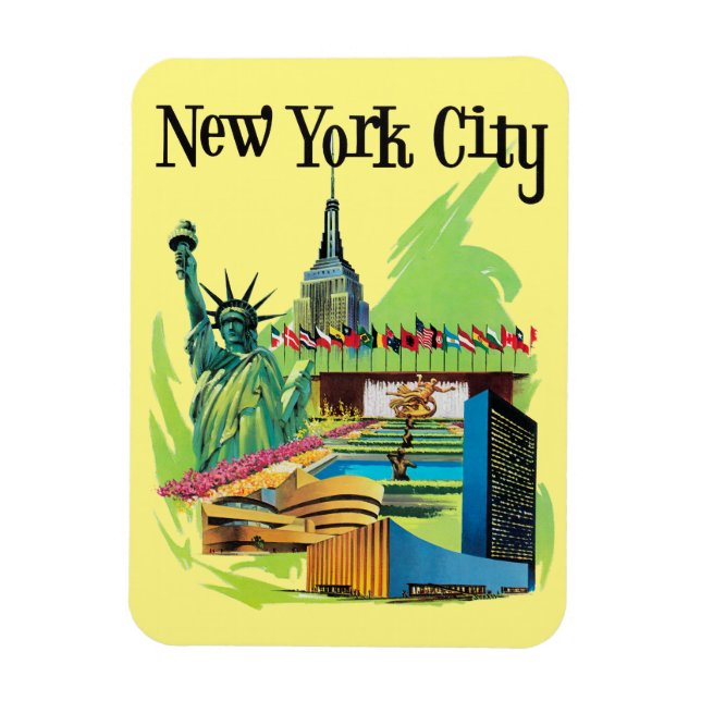 Magnet Flexible Statue vintage de New York City de la liberté Art  (Vertical)