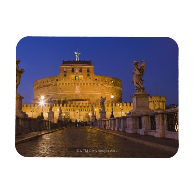 Magnet Flexible Statues d'anges sur le Ponte Sant'Angelo avec le (Horizontal)