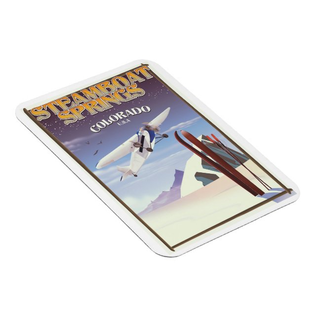 Magnet Flexible Steamboat Springs colorado affiche de voyage vinta (Côté Droit)