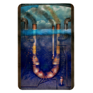 Magnet Flexible Steampunk - Alphabet - U est pour Utopie sous-mari