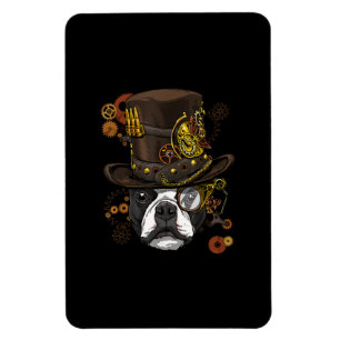 Magnet Flexible Steampunk Boston Terrier Dog Shirt Steampunk Lover