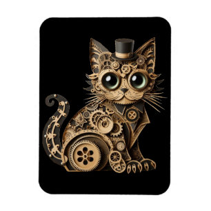 Magnet Flexible Steampunk chat animaux papier artisanat