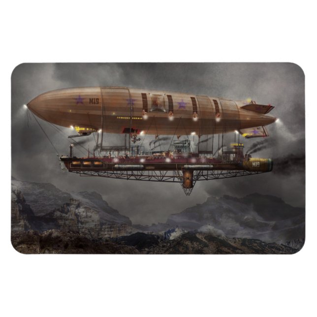 Magnet Flexible Steampunk - Dirigeable - Airship Maximus (Horizontal)