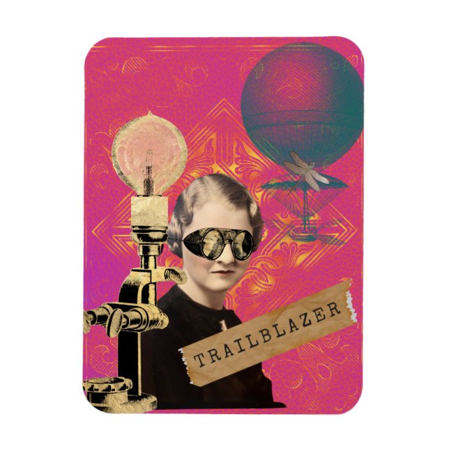 Magnet Flexible Steampunk Femme Trailblazer Pop Art (Vertical)