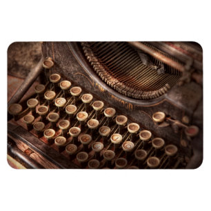 Magnet Flexible Steampunk - Machine à écrire - Trop fatigué pour t