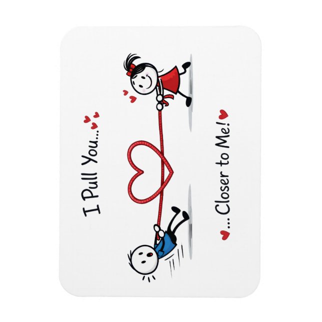 Magnet Flexible Stickman Tug of Love (Vertical)