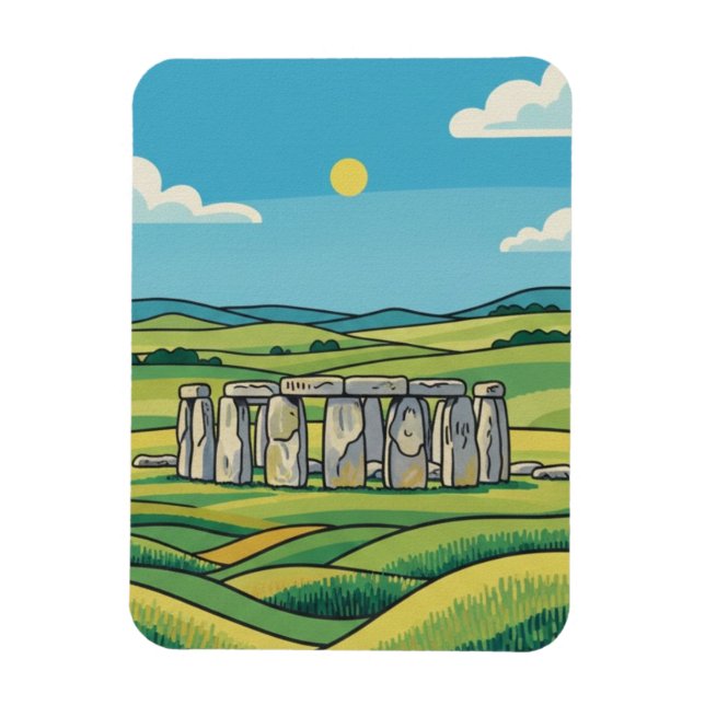 Magnet Flexible Stonehenge Angleterre Royaume-Uni Voyage (Vertical)