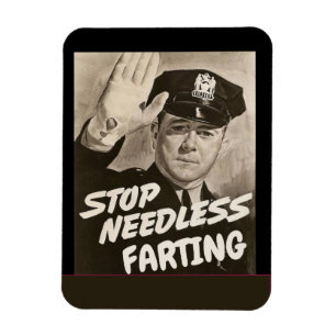 Magnet Flexible Stop Farts Magnet, edit text