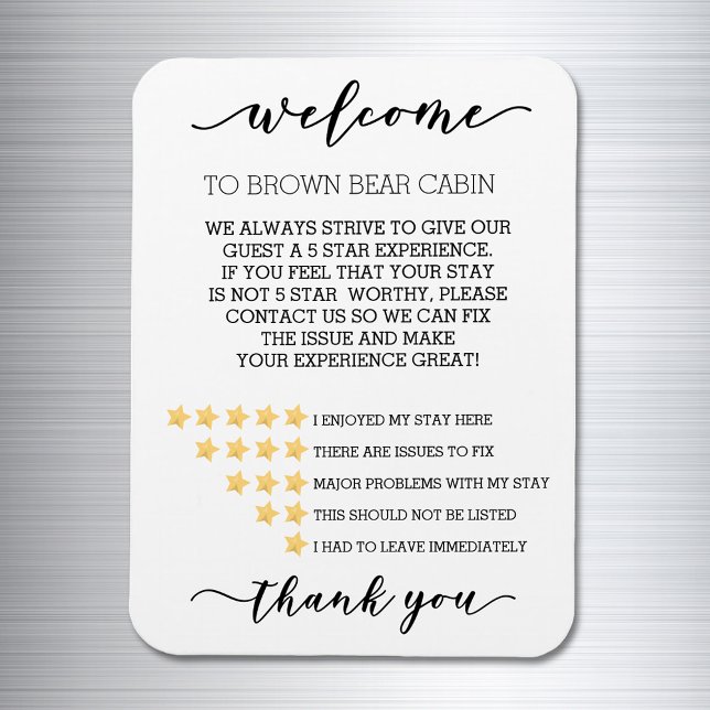 Magnet Flexible STR Short term Rental Vacation Rating System Stars (Créateur téléchargé)