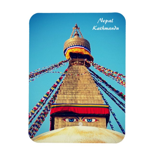Magnet Flexible Stupa - Boudhanath, Dharma, Katmandou, Népal (Vertical)