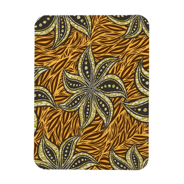 Magnet Flexible Style Batik Floral Abstrait africain (Vertical)