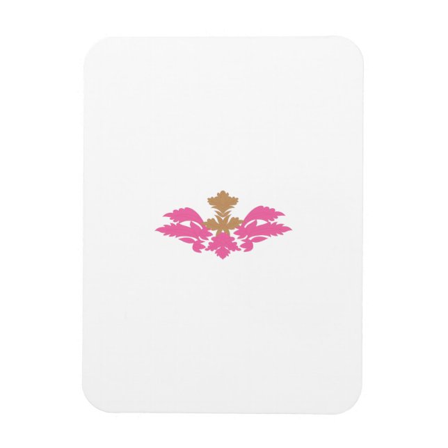 Magnet Flexible Style Décor, Rose Chaud, Laiton Antique (Vertical)