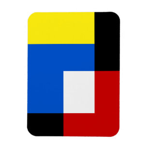 Magnet Flexible Style Mondrian Tons Retro Géométriques Abstraits