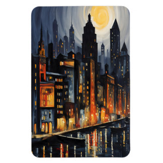 Magnet Flexible Style urbain moderne - City Skyline à Dusk Art