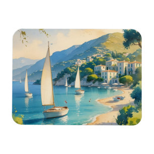 Magnet Flexible Style vintage Côte d'Azur Voyage en France