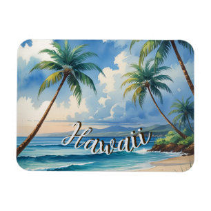 Magnet Flexible Style vintage Hawaii Travel Coast Blue Sea