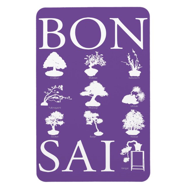 Magnet Flexible Styles de base de l'arbre Bonsai (Vertical)