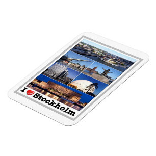Magnet Flexible Suède - Stockholm - I Love -