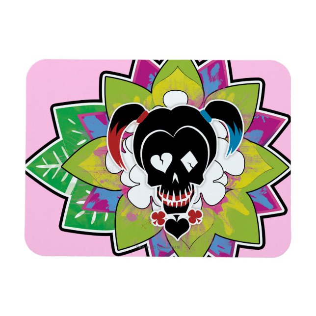 Magnet Flexible Suicide Squad | Harley Quinn Skull Tattoo Art (Horizontal)