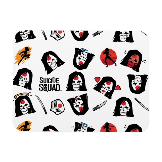 Magnet Flexible Suicide Squad | Katana Emoji Pattern (Horizontal)